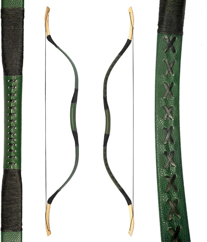 AF Bow&Arrow AF Archery Fiberglass Recurve Bow, 53" Traditional Horse Bow, Mounted Archery and Precision Shooting,Suitable for Entry Into Adults Youth Beginners Enthusiasts and Hunting, 20-60 lbs - Image 1